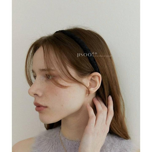 [Hair acc] JISOO正韓｜手工髮飾 french 簡約皺摺髮箍