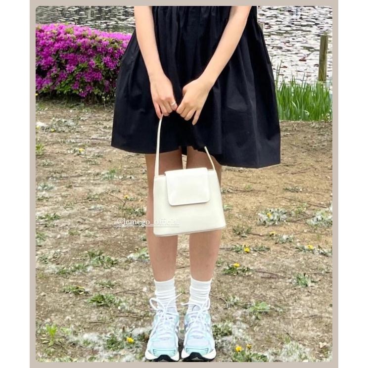 JISOO 지수 正韓🇰🇷連線｜Lemego 真牛皮 法式復古簡約 真皮手提包 肩背包 2色-細節圖5