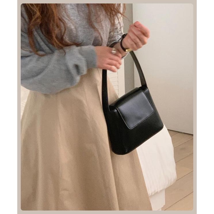 JISOO 지수 正韓🇰🇷連線｜Lemego 真牛皮 法式復古簡約 真皮手提包 肩背包 2色-細節圖6