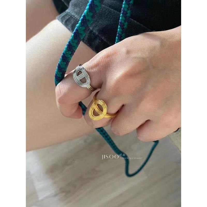 現貨💍 𝐉𝐈𝐒𝐎𝐎ᵏᵒʳᵉᵃ 韓國進口 戒指｜正韓 豬鼻子戒指-細節圖6