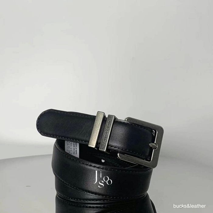 𝐉𝐈𝐒𝐎𝐎ᵏᵒʳᵉᵃ 韓國 bucks& leather｜ 義大利牛皮 金屬方扣真皮皮帶 韓國正品代購-細節圖7