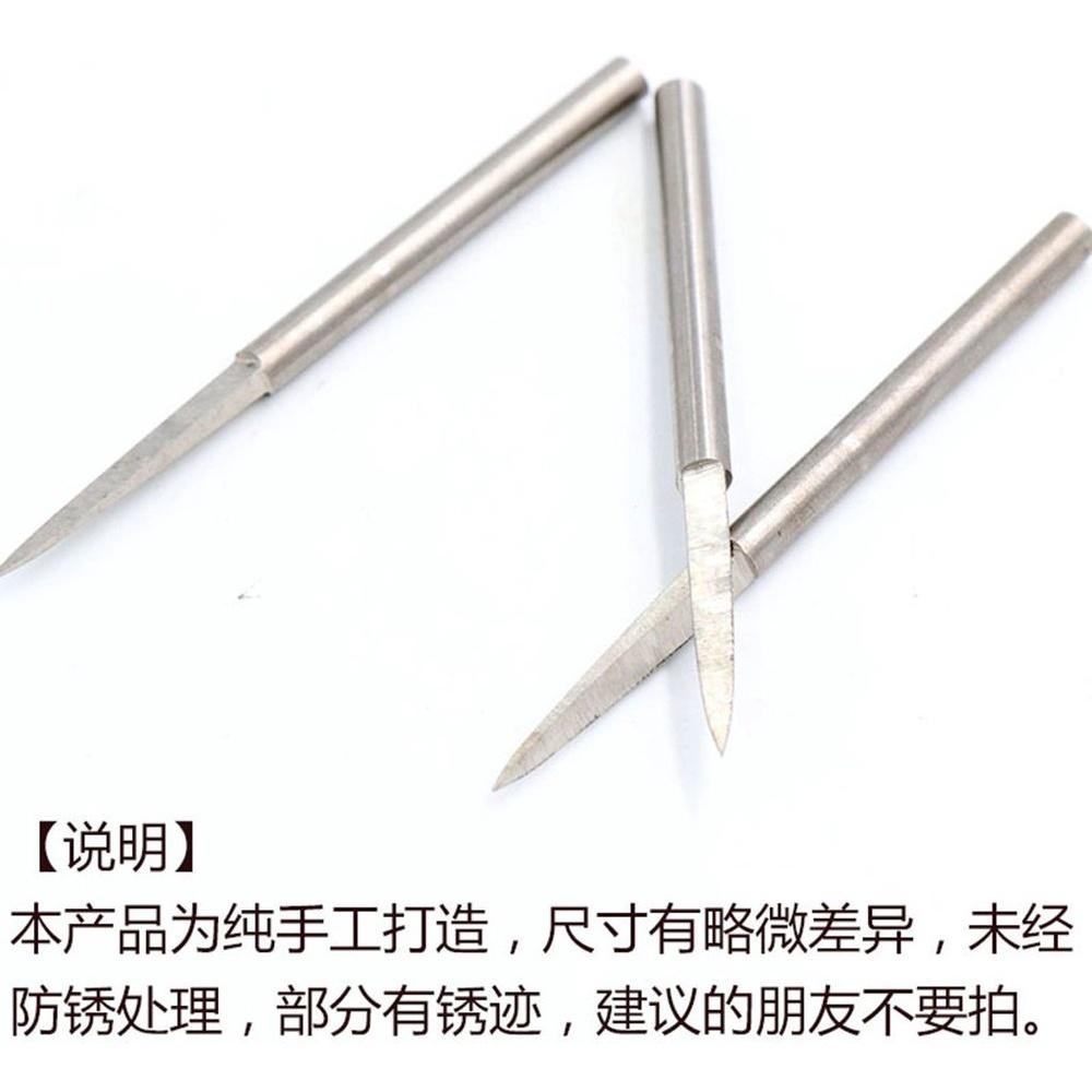 【七彩翡翠】 2.35柄 3柄 劍型雕刻刀 木工 木雕 根雕 畫線條 毛髮-細節圖5