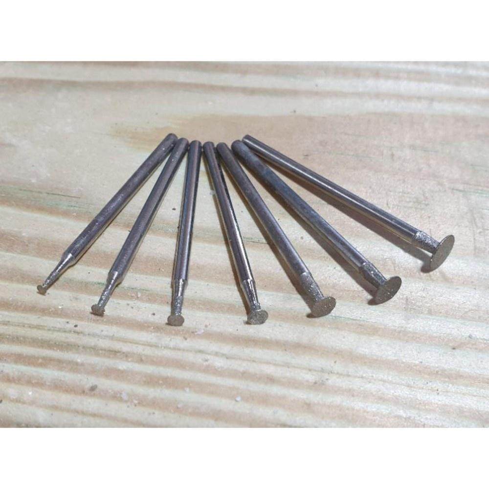 【七彩翡翠】2.35柄 80目 K針 薄片針 金剛砂磨頭 鑽石磨頭 開窗 流氓窗-細節圖2