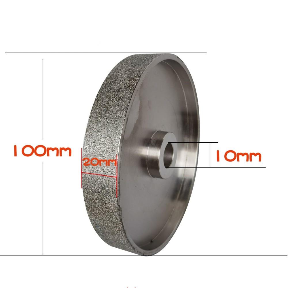 【七彩翡翠】4吋 100mm 寬版 金剛砂輪 平行輪 成型輪 側邊輪 圓珠 佛珠 打磨 翡翠 玉石 去皮-細節圖2
