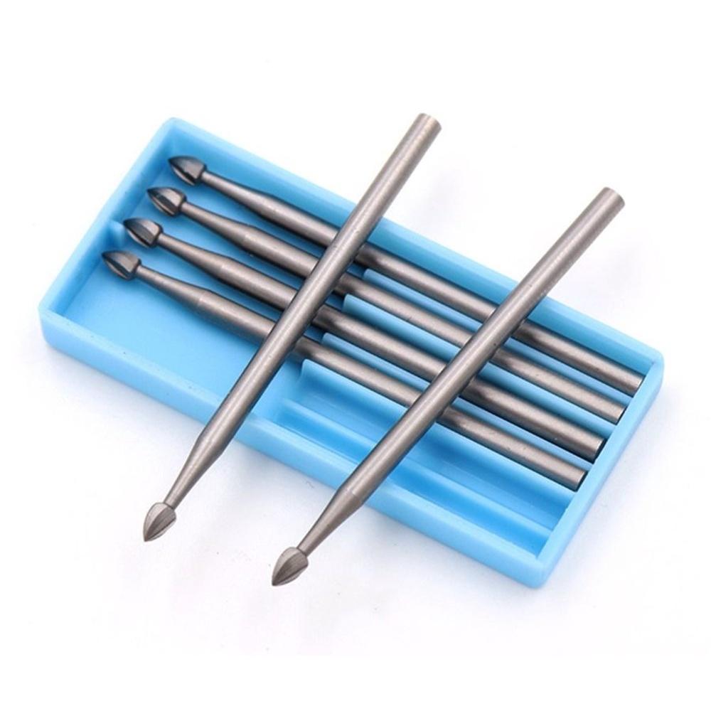 【七彩翡翠】2.35柄 鎢鋼 桃針 木工 頭髮 輪廓 雕刻 磨頭 微雕 木雕-細節圖3