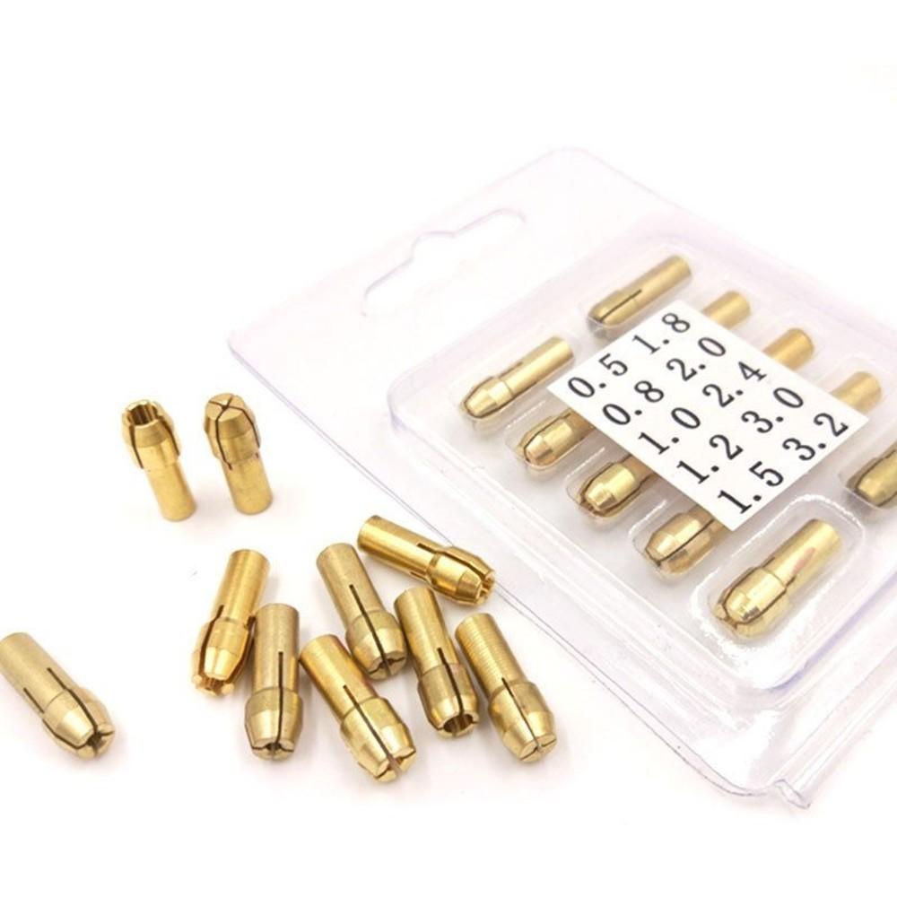 【七彩翡翠】手持電磨機夾頭 4爪銅夾頭螺帽 10支裝 尾徑4.2 尾徑4.8-細節圖2