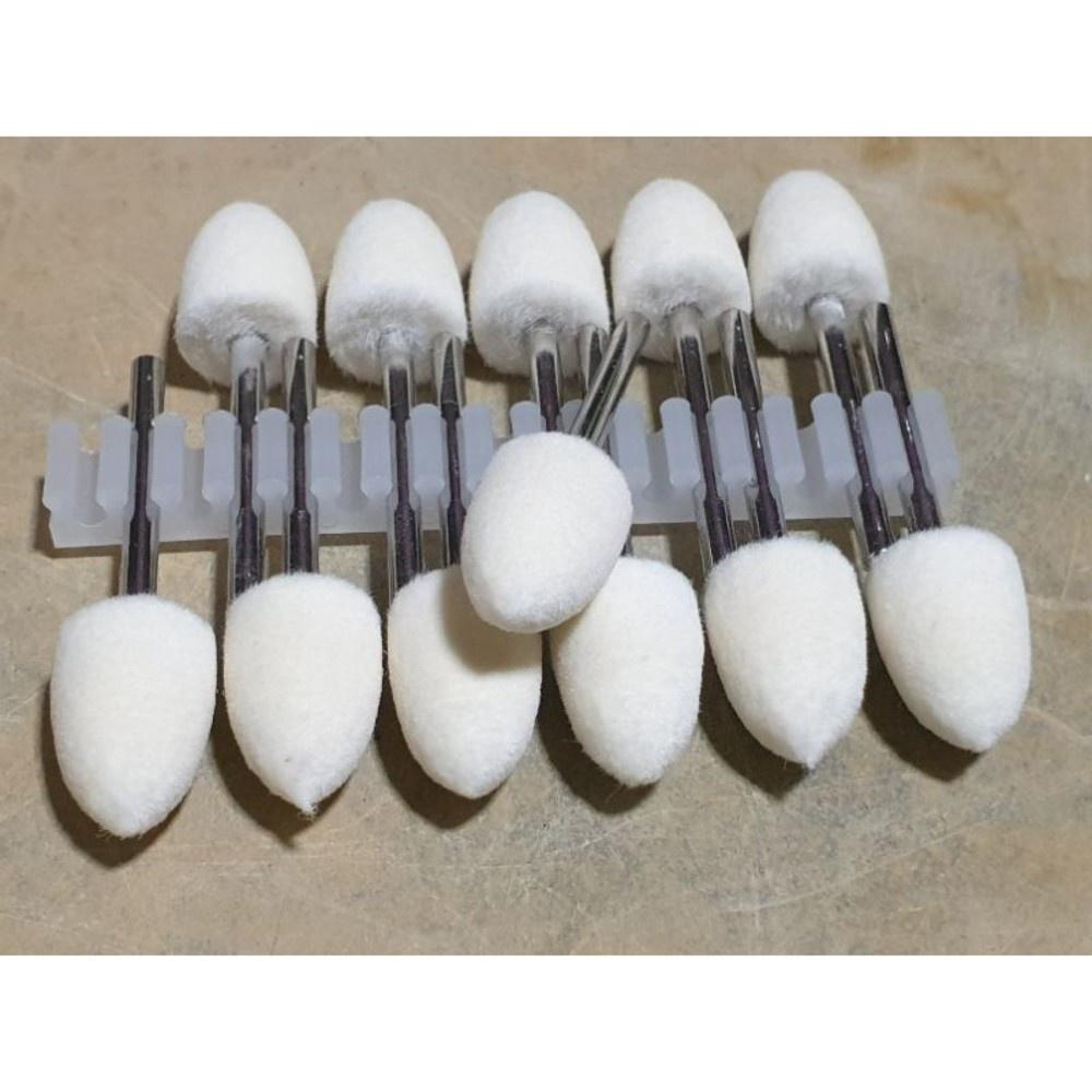 【七彩翡翠】3柄 進口羊毛磨頭 鏡面拋光 玉料拋光磨頭 搭 拋光膏 拋光臘 使用-細節圖2