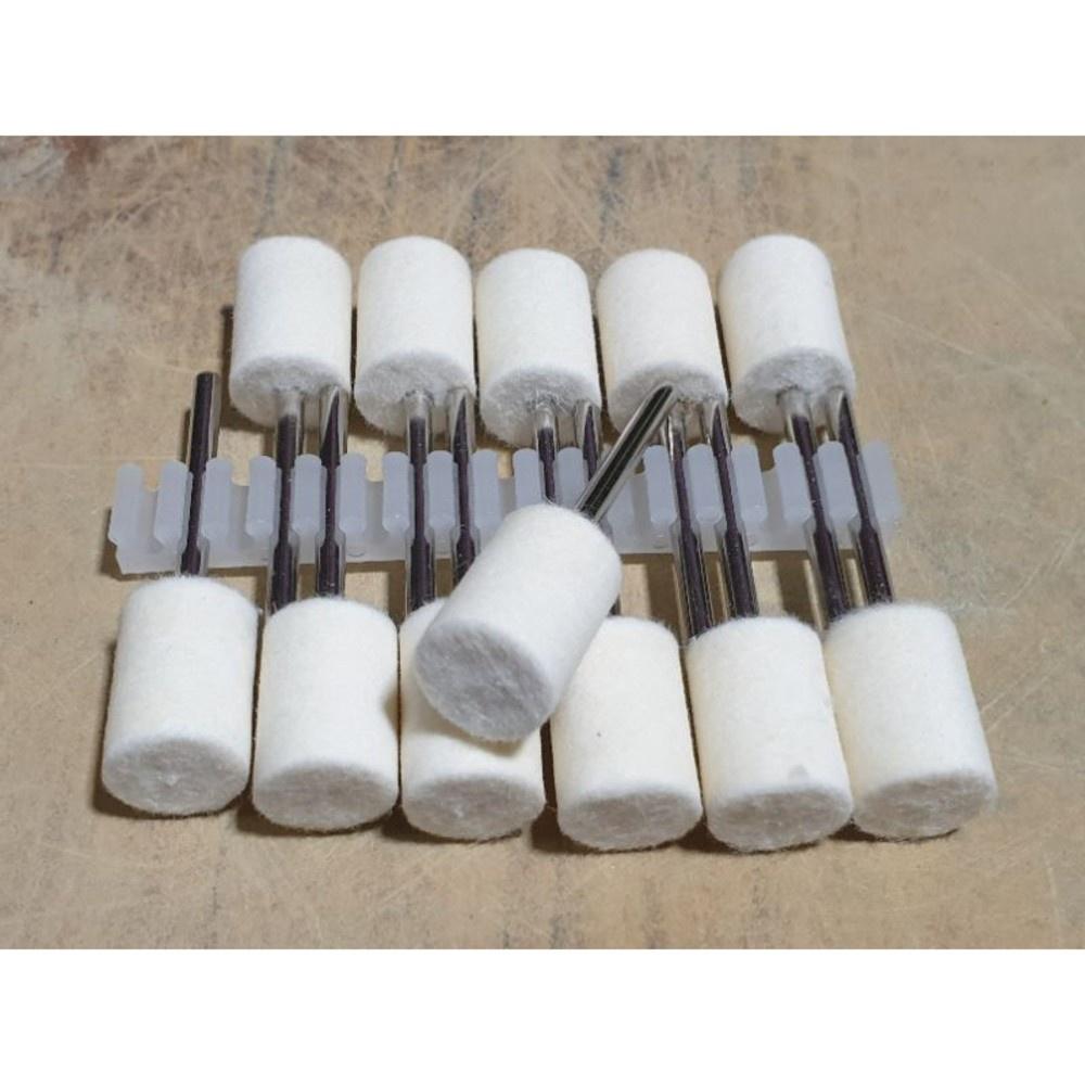 【七彩翡翠】3柄 進口羊毛磨頭 鏡面拋光 玉料拋光磨頭 搭 拋光膏 拋光臘 使用-細節圖6