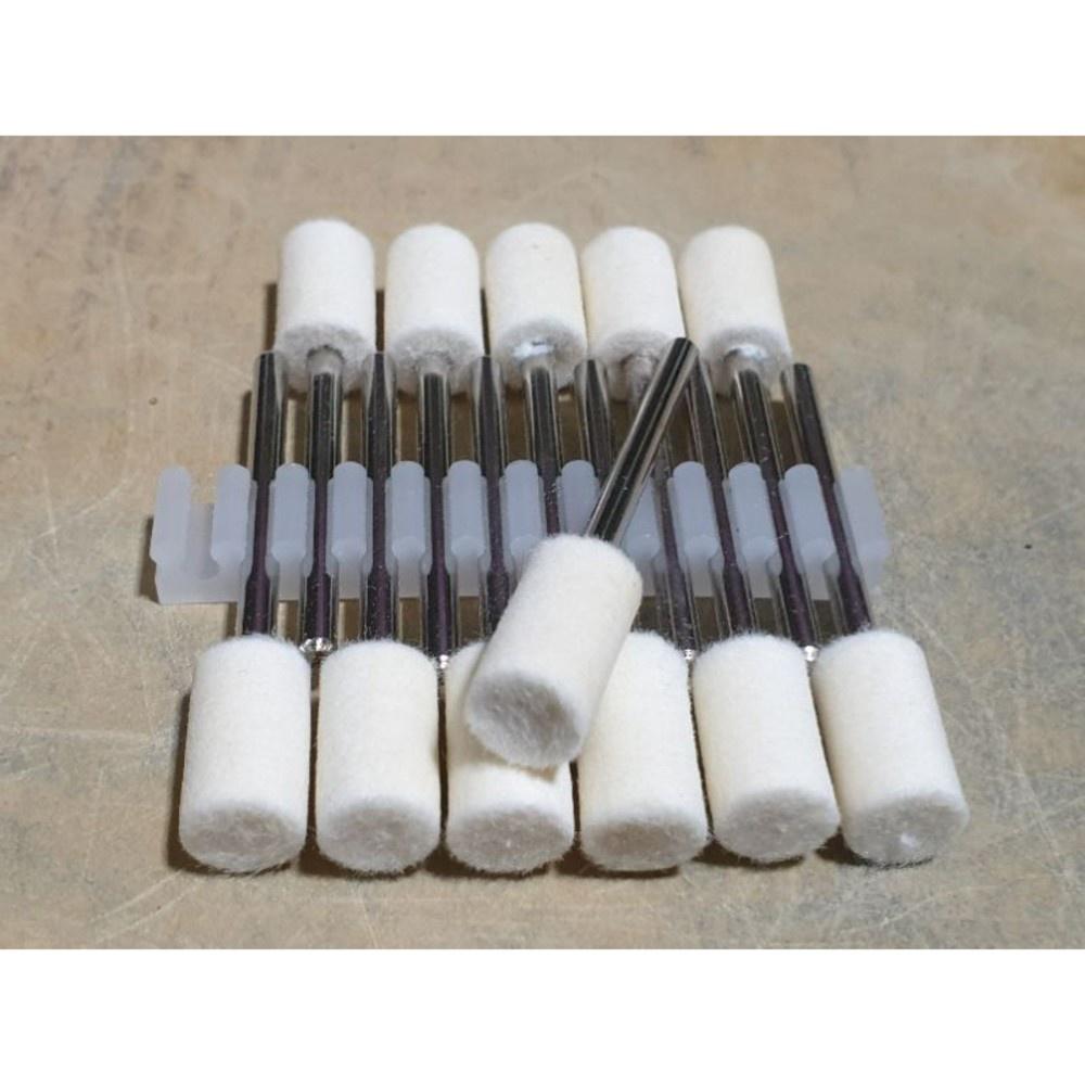 【七彩翡翠】3柄 進口羊毛磨頭 鏡面拋光 玉料拋光磨頭 搭 拋光膏 拋光臘 使用-細節圖8