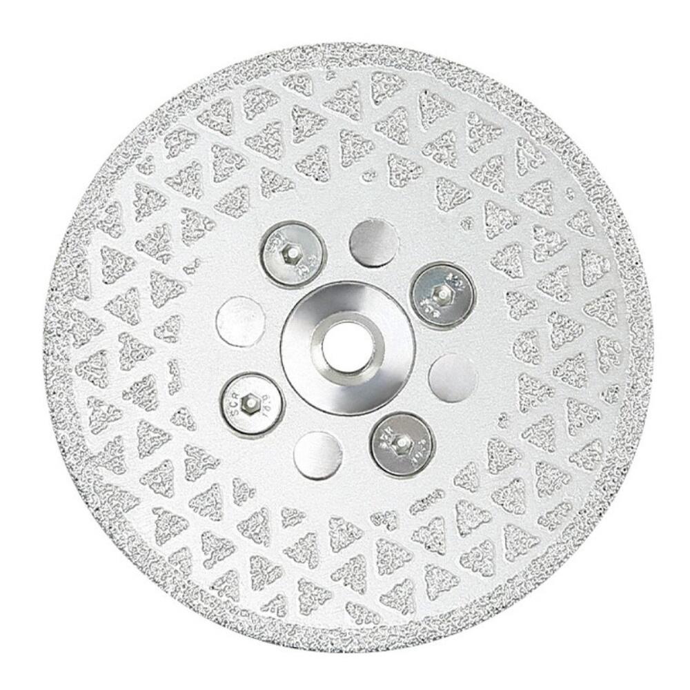 【七彩翡翠】4吋 100mm 雙面 釺焊 金剛砂 滿天星 磨盤 45# 60# 80# 100# 石材 砂輪機-細節圖2