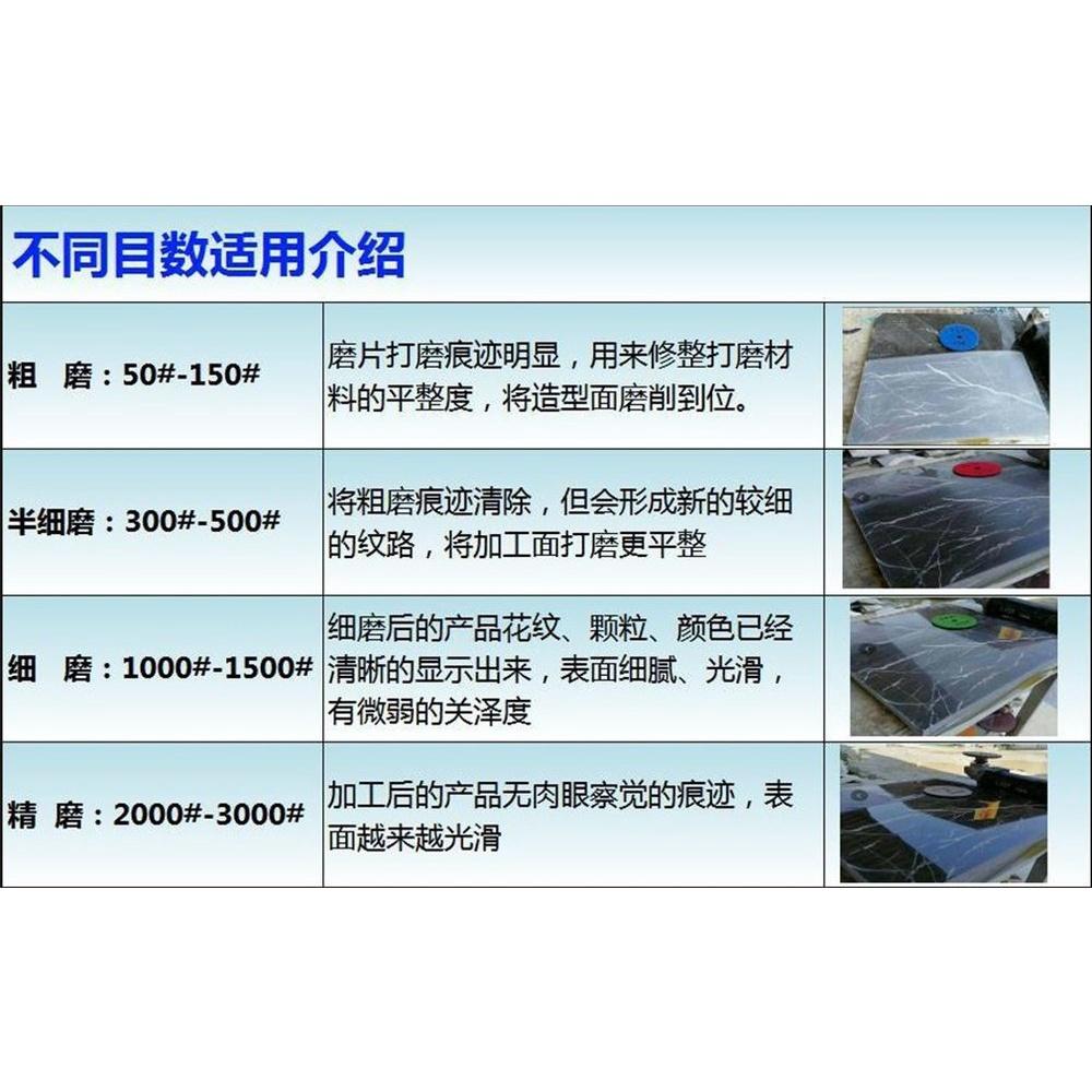 【七彩翡翠】4吋 100mm 加厚 6mm 乾濕兩用 金剛石 樹脂 水磨片 花崗石 石英石 人造石 修復 翻新-細節圖2