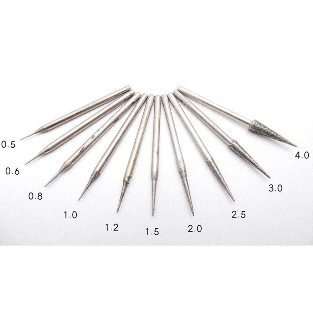 【七彩翡翠】 2.35柄 80目 D針 尖針 金剛石磨頭 鑽石磨頭 金剛砂磨頭 雕刻 鏤空 頭髮 眼睛 細部打磨-細節圖2