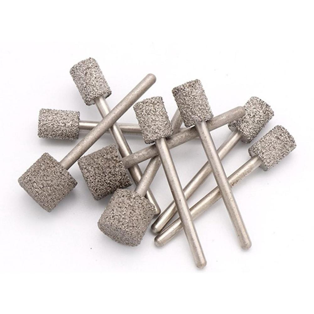 【七彩翡翠】3柄 46目 粗砂 圓柱磨頭 釺焊磨頭 金剛砂磨頭 去皮 打磨 雕刻-細節圖3