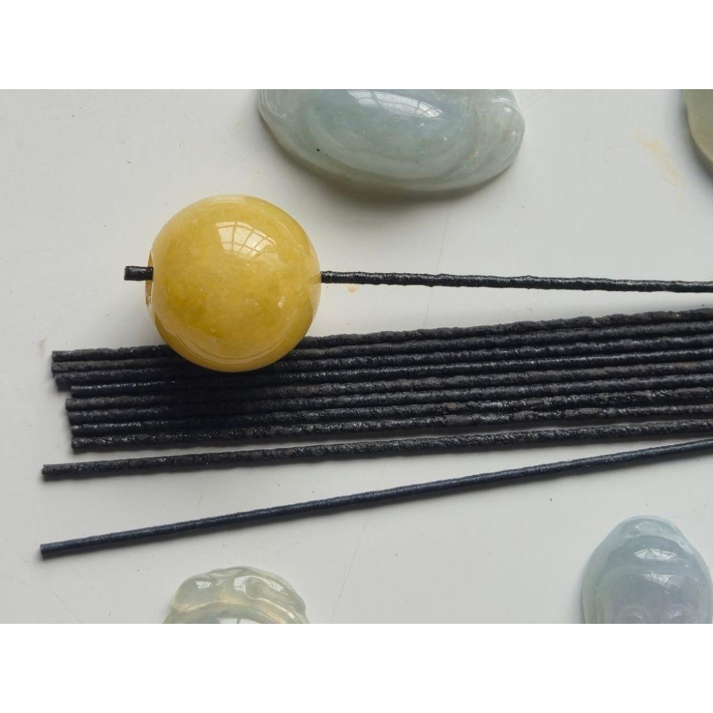 【七彩翡翠】2.35柄 鑽孔 打孔 孔道拋光 穿線孔 玉料 翡翠 瑪瑙 圓珠 手串 墜子 掛件 鏡面拋光-細節圖2