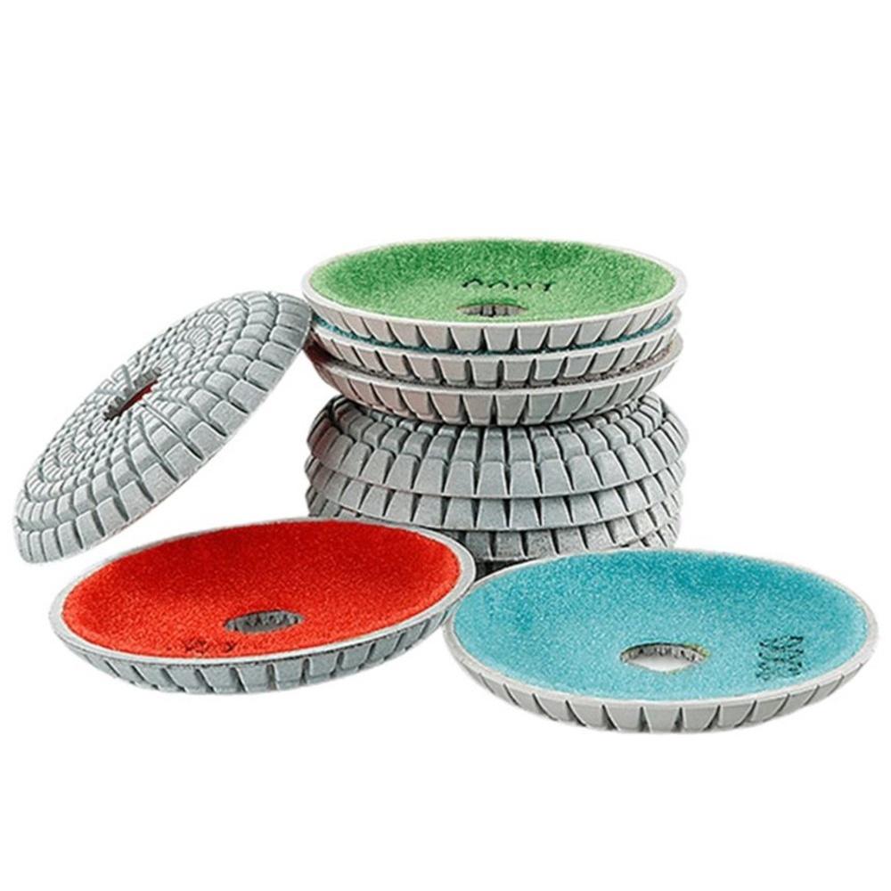 【七彩翡翠】4吋 100mm 自黏 魔鬼氈 碗型 弧型 水磨片 凹面 內圓 茶盤 弧面 打磨 拋光-細節圖3