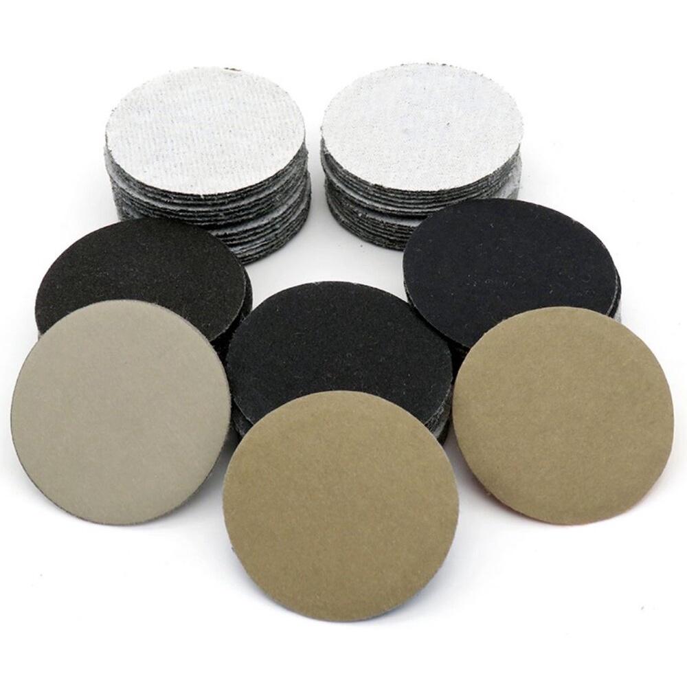 【七彩翡翠】1吋 25mm 圓型 砂紙 自黏 植絨 魔鬼氈 水砂紙 乾溼兩用 去皮 拋光 打磨-細節圖3