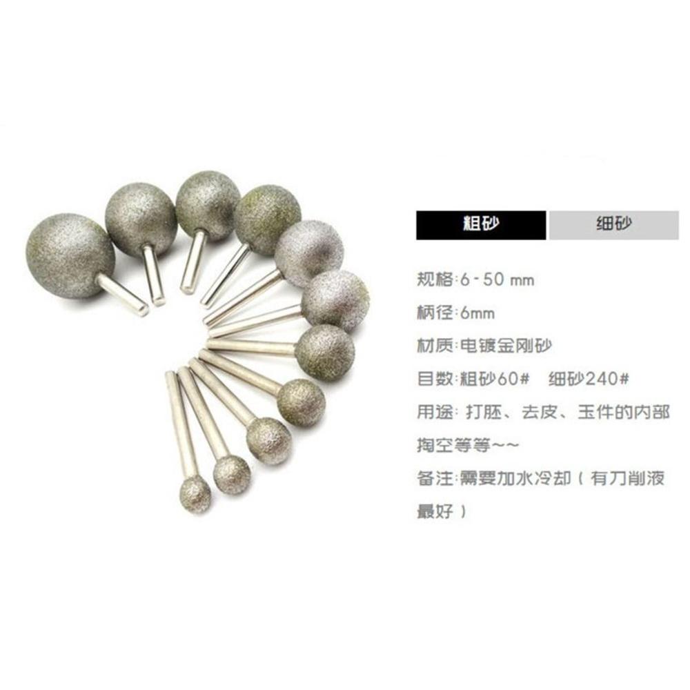 【七彩翡翠】6柄 粗砂 80目 細砂 240目 金剛砂 圓球 掏空 鏤空 打磨 倒角-細節圖2