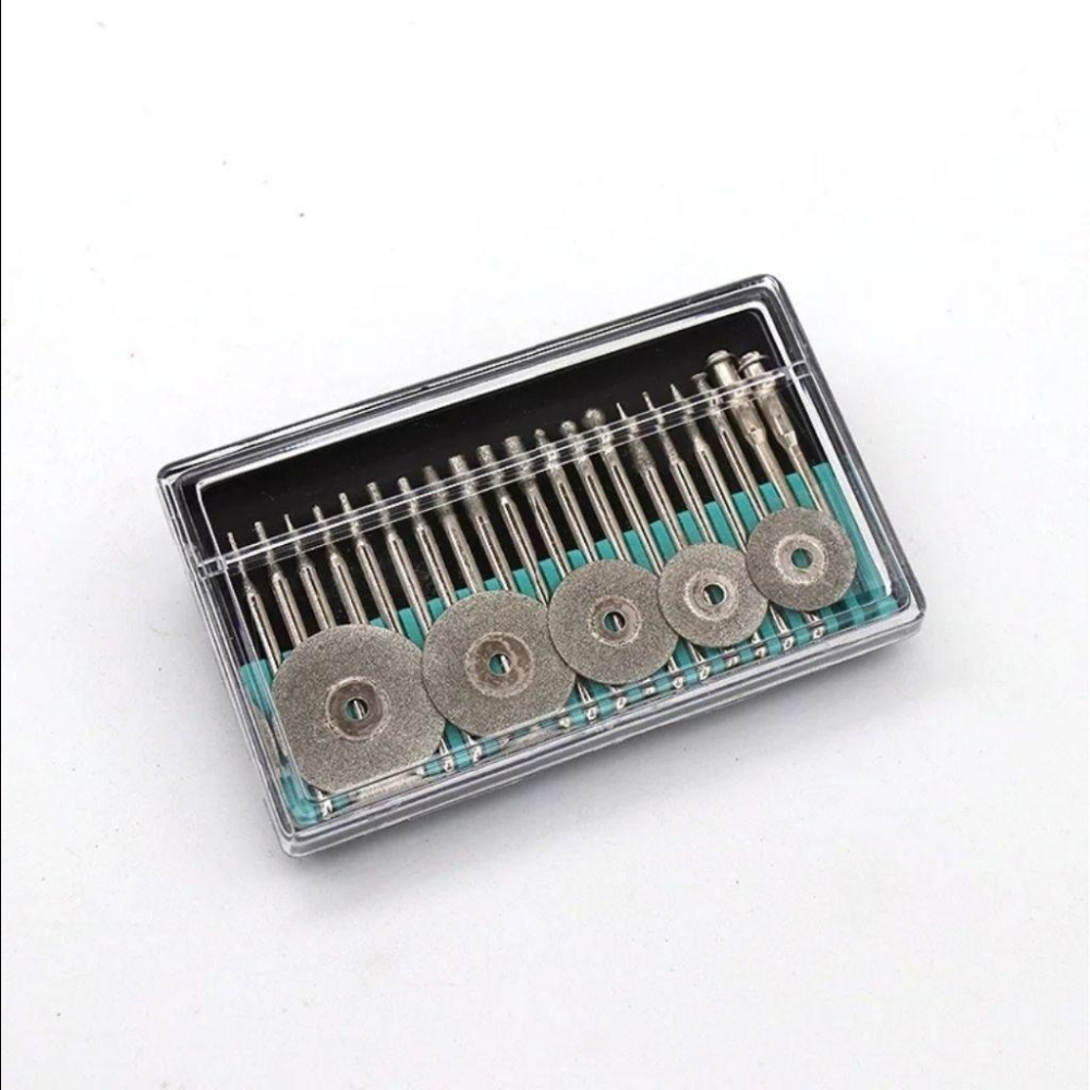 【七彩翡翠】 3柄 金剛砂磨頭 金剛砂切割片 金剛石磨頭 金剛石切割片 雕刻 打磨 鑽孔 切割 10支組-細節圖3