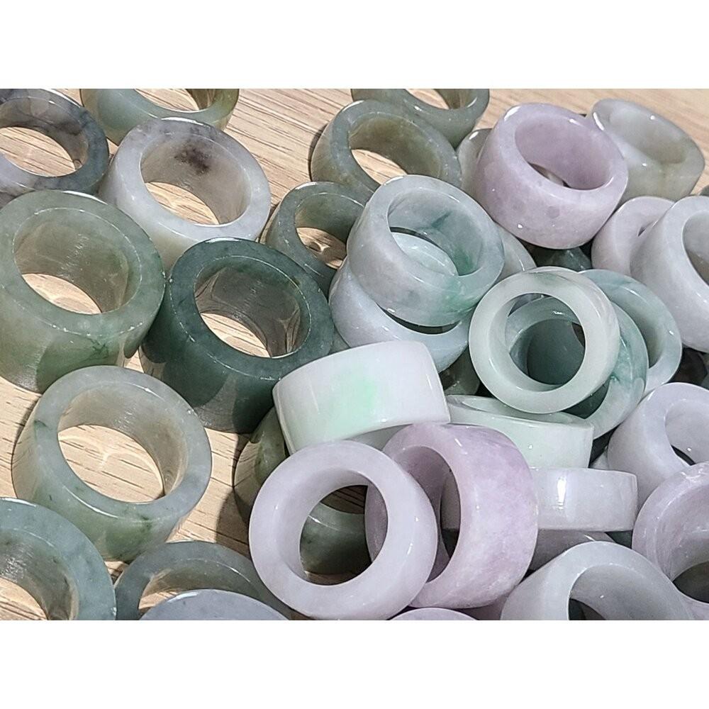 【七彩翡翠】緬甸 天然 翡翠 成品 板指 版指 扳指 指環 玉戒 戒指 戒圈 男款 女款-細節圖4