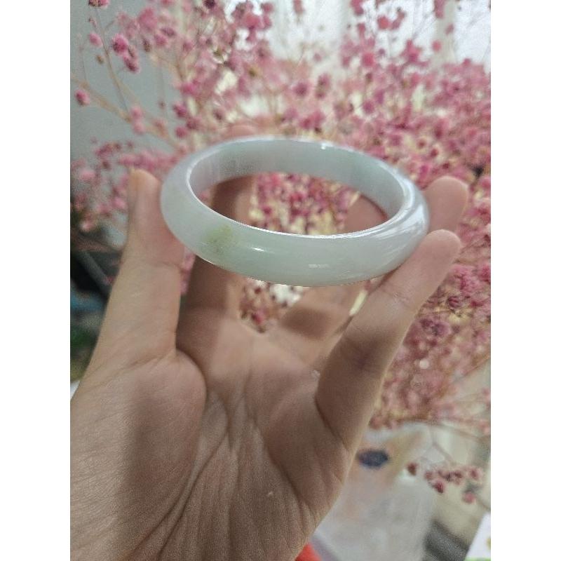 【七彩翡翠】編號15 天然A貨 緬甸 翡翠 手鐲 紫羅蘭 漂綠 平安鐲 女鐲-細節圖3