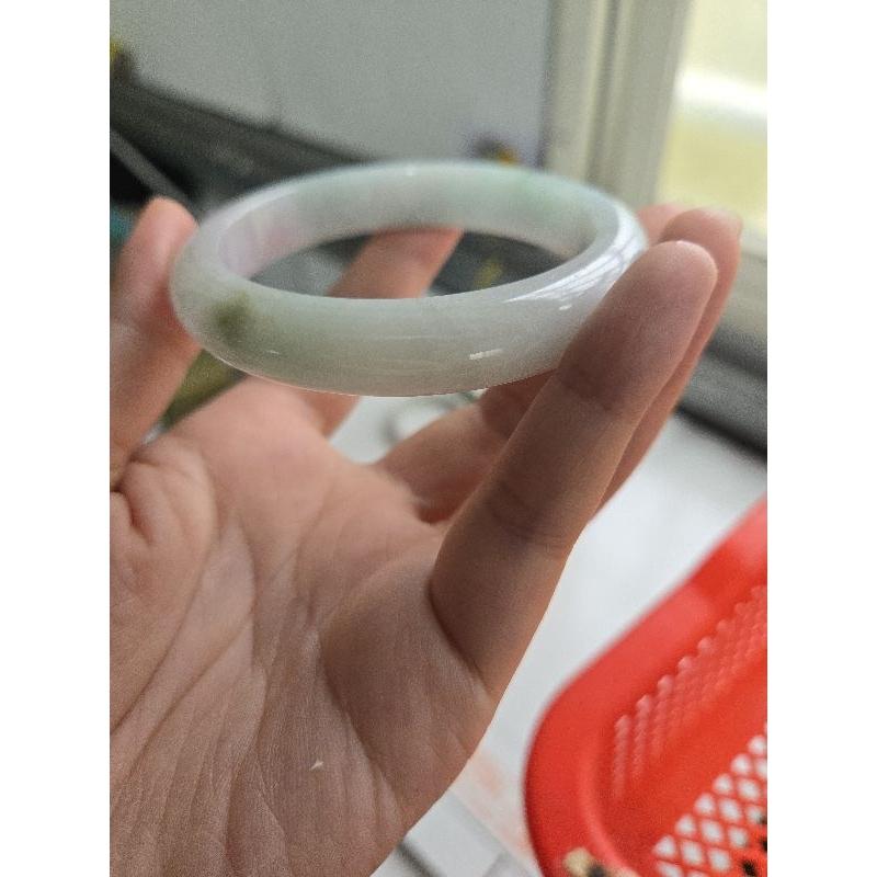 【七彩翡翠】編號15 天然A貨 緬甸 翡翠 手鐲 紫羅蘭 漂綠 平安鐲 女鐲-細節圖4
