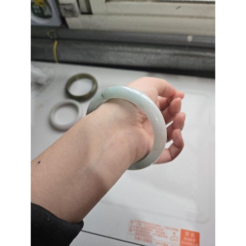 【七彩翡翠】編號15 天然A貨 緬甸 翡翠 手鐲 紫羅蘭 漂綠 平安鐲 女鐲-細節圖5