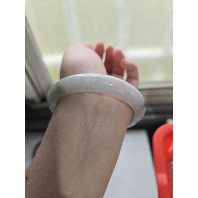 【七彩翡翠】編號15 天然A貨 緬甸 翡翠 手鐲 紫羅蘭 漂綠 平安鐲 女鐲-細節圖7