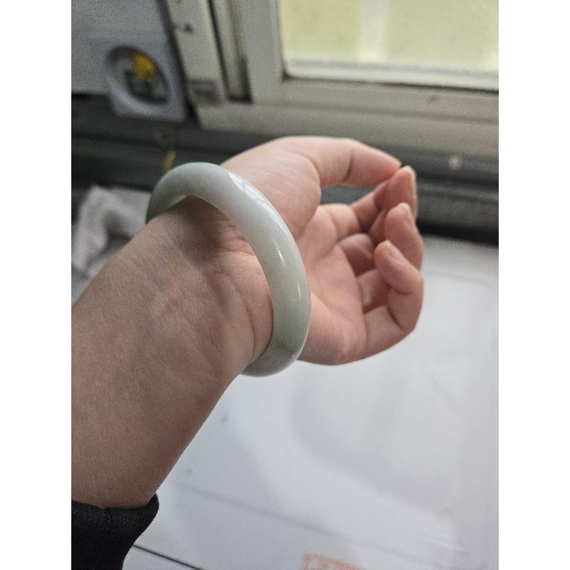 【七彩翡翠】編號15 天然A貨 緬甸 翡翠 手鐲 紫羅蘭 漂綠 平安鐲 女鐲-細節圖8