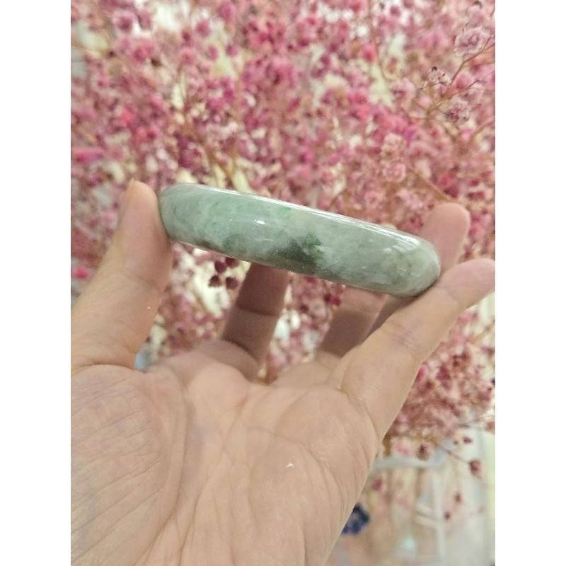 【七彩翡翠】編號19 天然A貨 緬甸 翡翠 手鐲 晴底 漂綠花 黃翡 平安鐲 女鐲-細節圖7