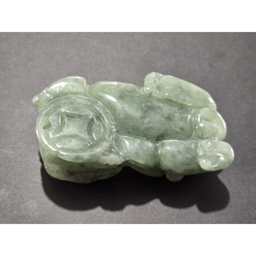 【七彩翡翠】 016 天然A貨 緬甸 翡翠 吊墜 墜子 吊飾 DIY 配件 招財 貔貅 招財進寶 聚財 守財 辟邪-細節圖3