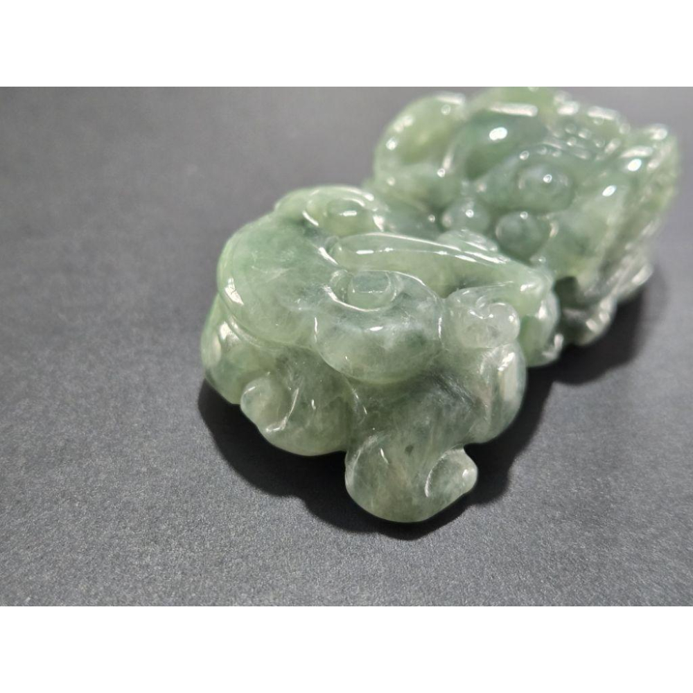 【七彩翡翠】 016 天然A貨 緬甸 翡翠 吊墜 墜子 吊飾 DIY 配件 招財 貔貅 招財進寶 聚財 守財 辟邪-細節圖5