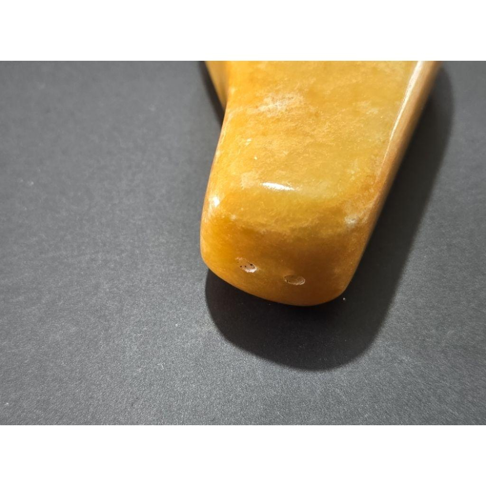 【七彩翡翠】 0400 天然A貨 緬甸 翡翠 原石掛件 原石 吊墜 墜子 吊飾  隨形牌 黃翡 掛件-細節圖4