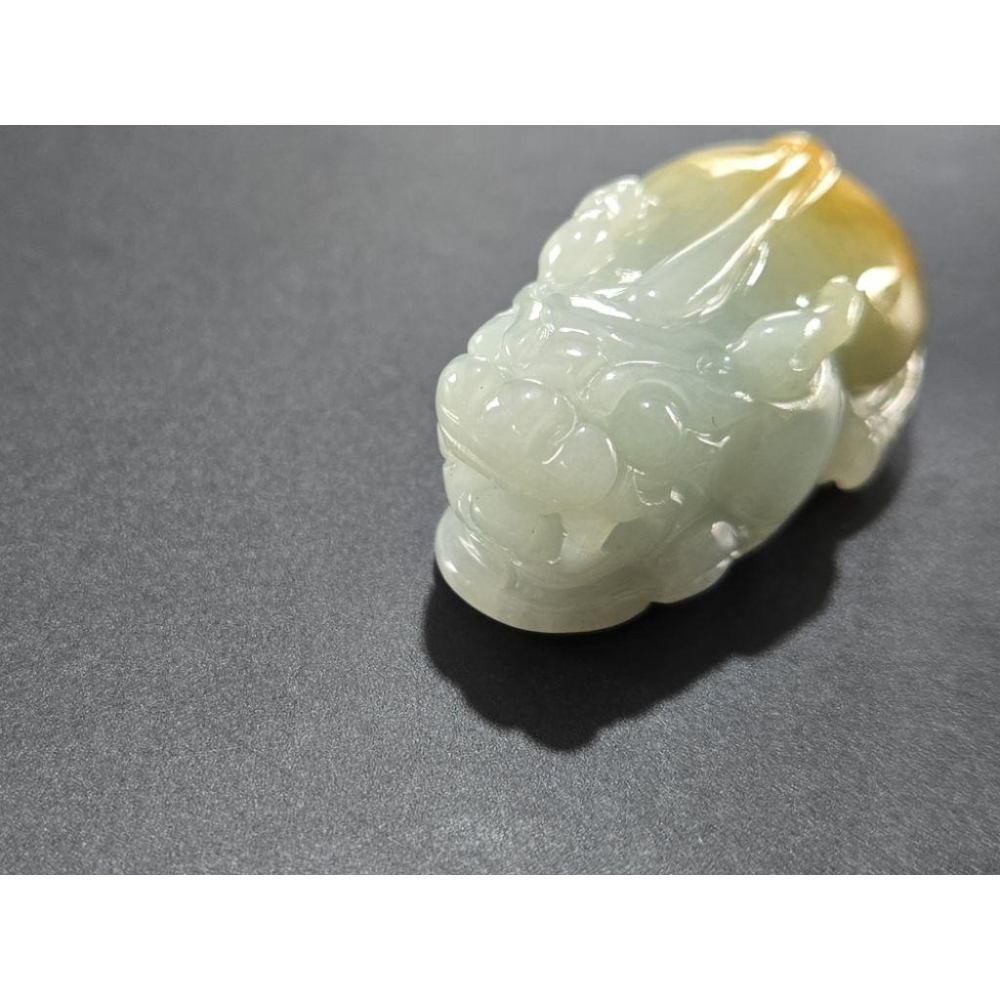【七彩翡翠】 014 天然A貨 緬甸 翡翠 吊墜 墜子 吊飾 DIY 配件 招財 貔貅 招財進寶 聚財 守財 辟邪-細節圖4
