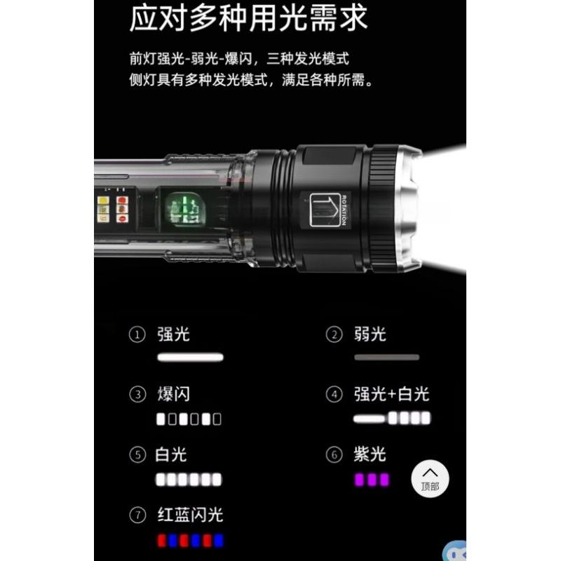【七彩翡翠】04220 太陽能 變焦 白激光 強光 照明 手電筒 手機充電 野外 露營 釣魚 停電-細節圖6