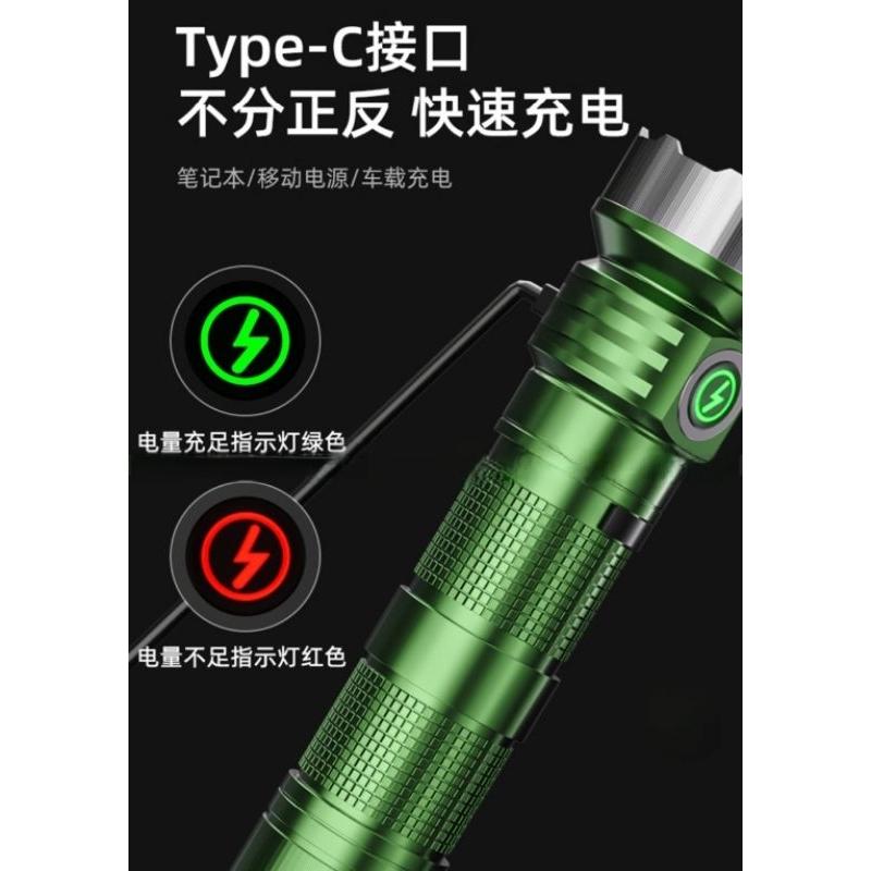 【七彩翡翠】04225 鋁合金 便攜式 七核芯 5色光源 緊急 照明 手電筒 巡邏 野外 露營 釣魚-細節圖4