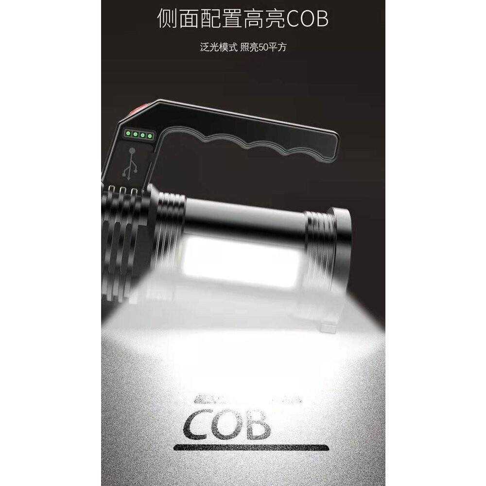 【七彩翡翠】 台灣現貨 04153 手提式 強光 手電筒 雙側燈 停電 照明 野外 戶外 露營 巡邏 探-細節圖3
