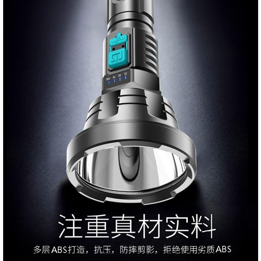 【七彩翡翠】 台灣現貨 04148 戶外 強光 手電筒 ABS材質 進口燈芯 停電 露營 野外求生 釣魚-細節圖7