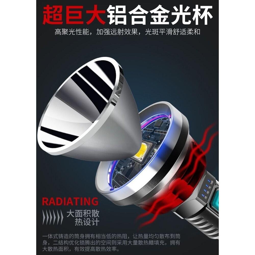 【七彩翡翠】 台灣現貨 04148 戶外 強光 手電筒 ABS材質 進口燈芯 停電 露營 野外求生 釣魚-細節圖8