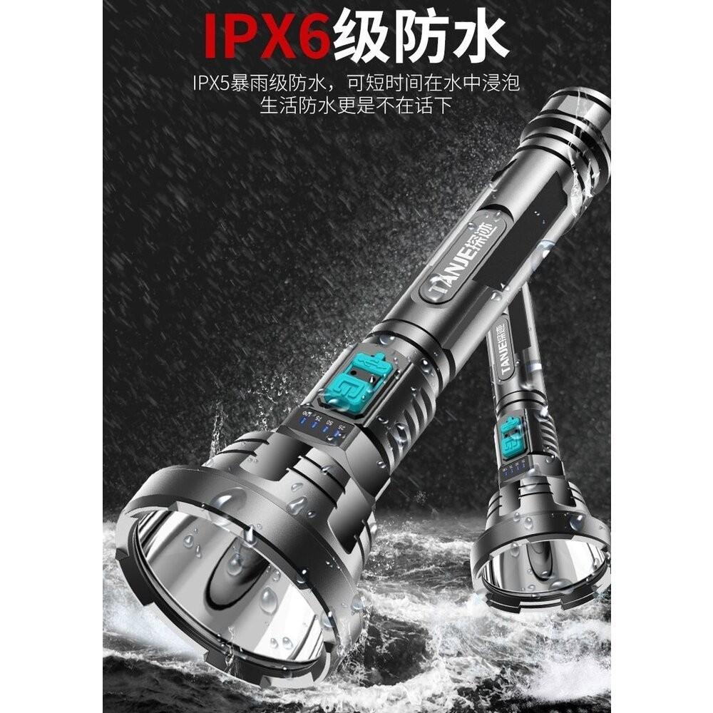 【七彩翡翠】 台灣現貨 04148 戶外 強光 手電筒 ABS材質 進口燈芯 停電 露營 野外求生 釣魚-細節圖9