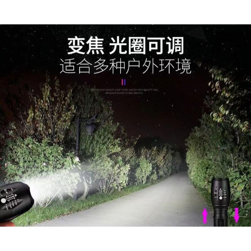 【七彩翡翠】 台灣現貨 04172 鋁合金 變焦 強光 戰術 手電筒 停電 照明 野外 戶外 露營  釣-細節圖4