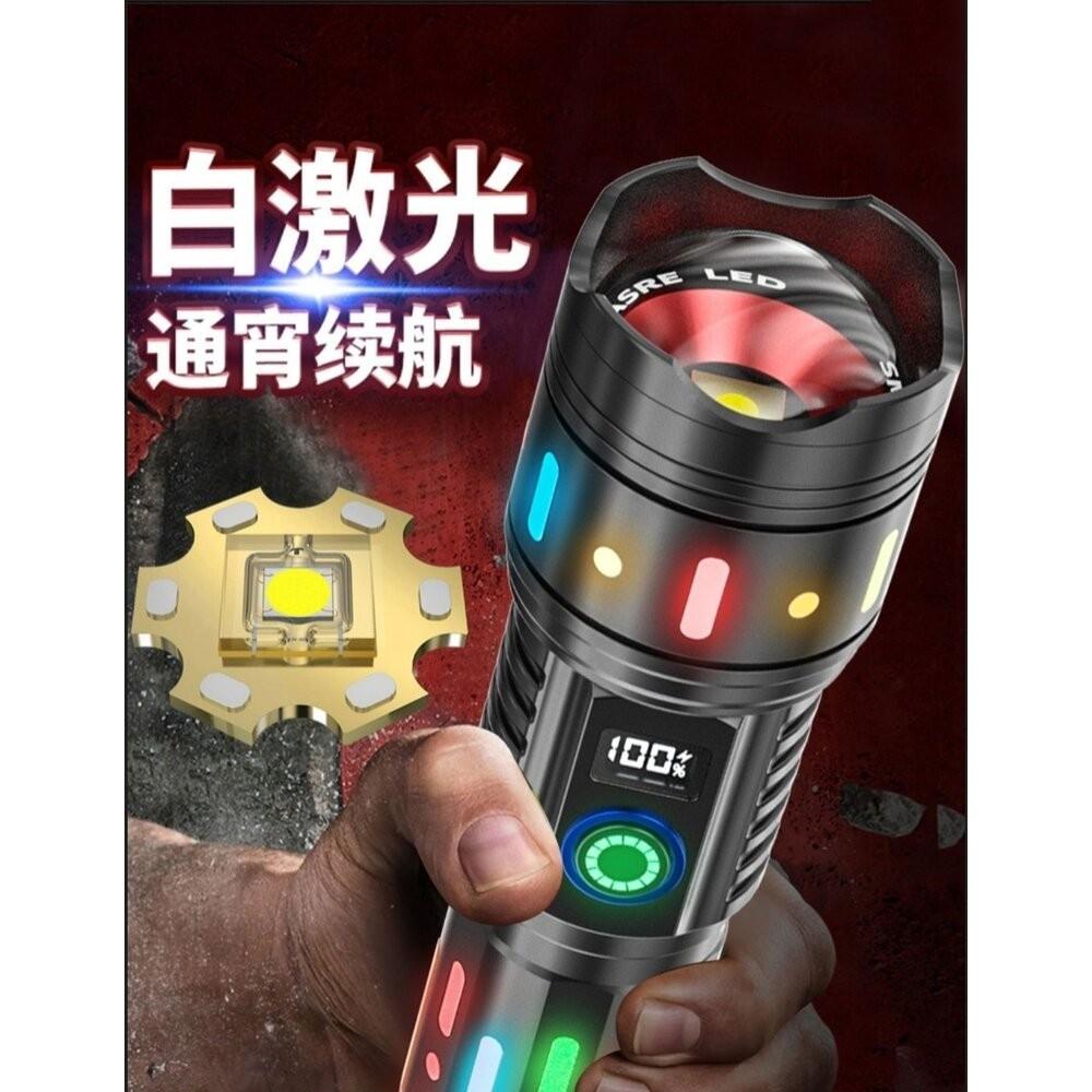 【七彩翡翠】 台灣現貨 04170 變焦 大功率 強光 手電筒 停電 照明 野外 求生 戶外 露營 探險-細節圖2