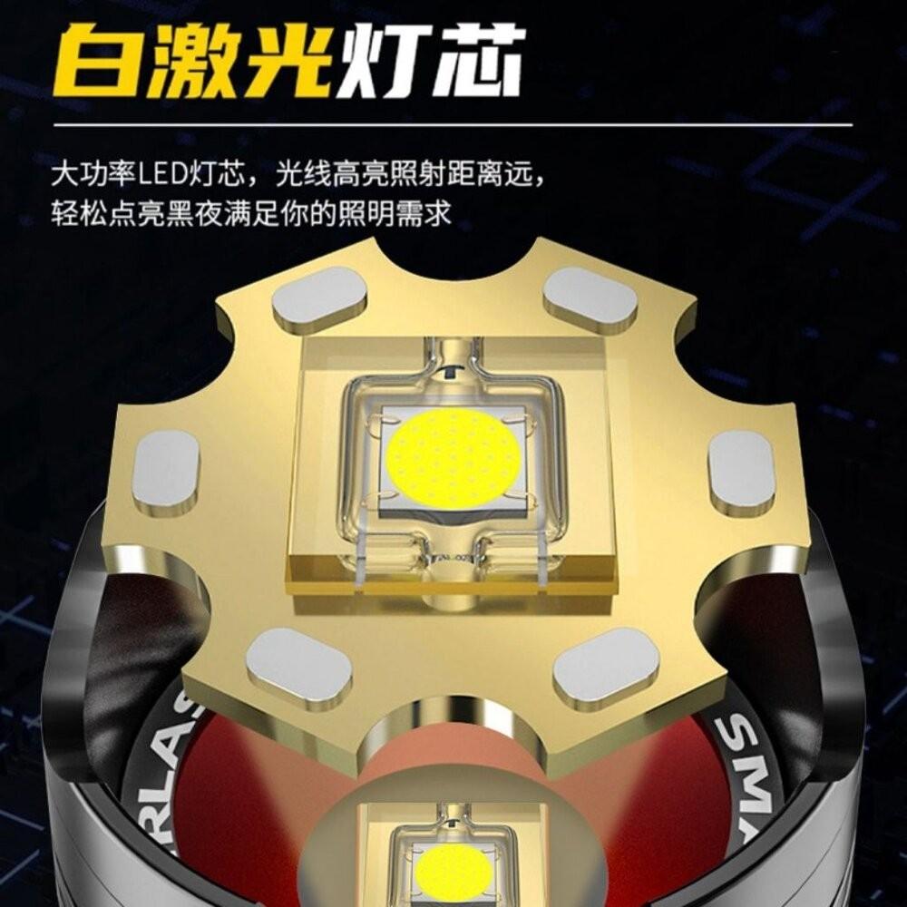【七彩翡翠】 台灣現貨 04170 變焦 大功率 強光 手電筒 停電 照明 野外 求生 戶外 露營 探險-細節圖3