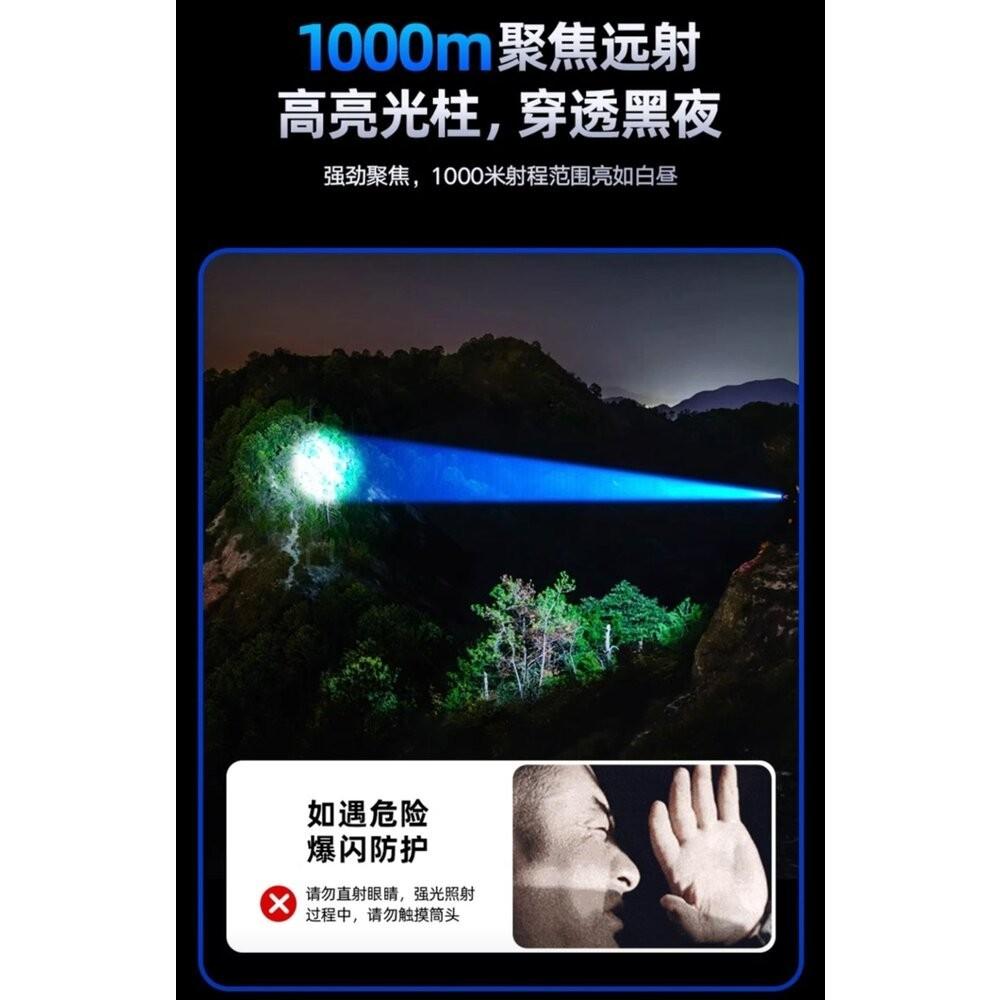 【七彩翡翠】 台灣現貨 04176 變焦 強光 手電筒 防爆 停電 照明 野外 戶外 露營  釣魚 野外-細節圖9