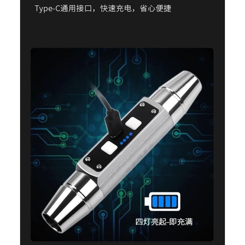 【七彩翡翠】04074 不銹鋼 六光源 玉石 強光 手電筒 翡翠 玉石 水晶 錢鈔 探照 鑑定 防偽-細節圖5