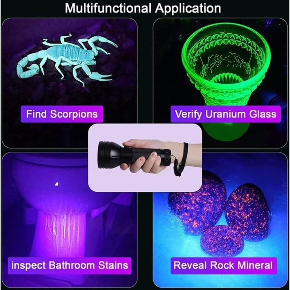 【七彩翡翠】 台灣現貨 04203 紫光燈 紫外線 手電筒 動物 貓 狗 老鼠 跳蚤 糞便 污漬 檢測-細節圖7