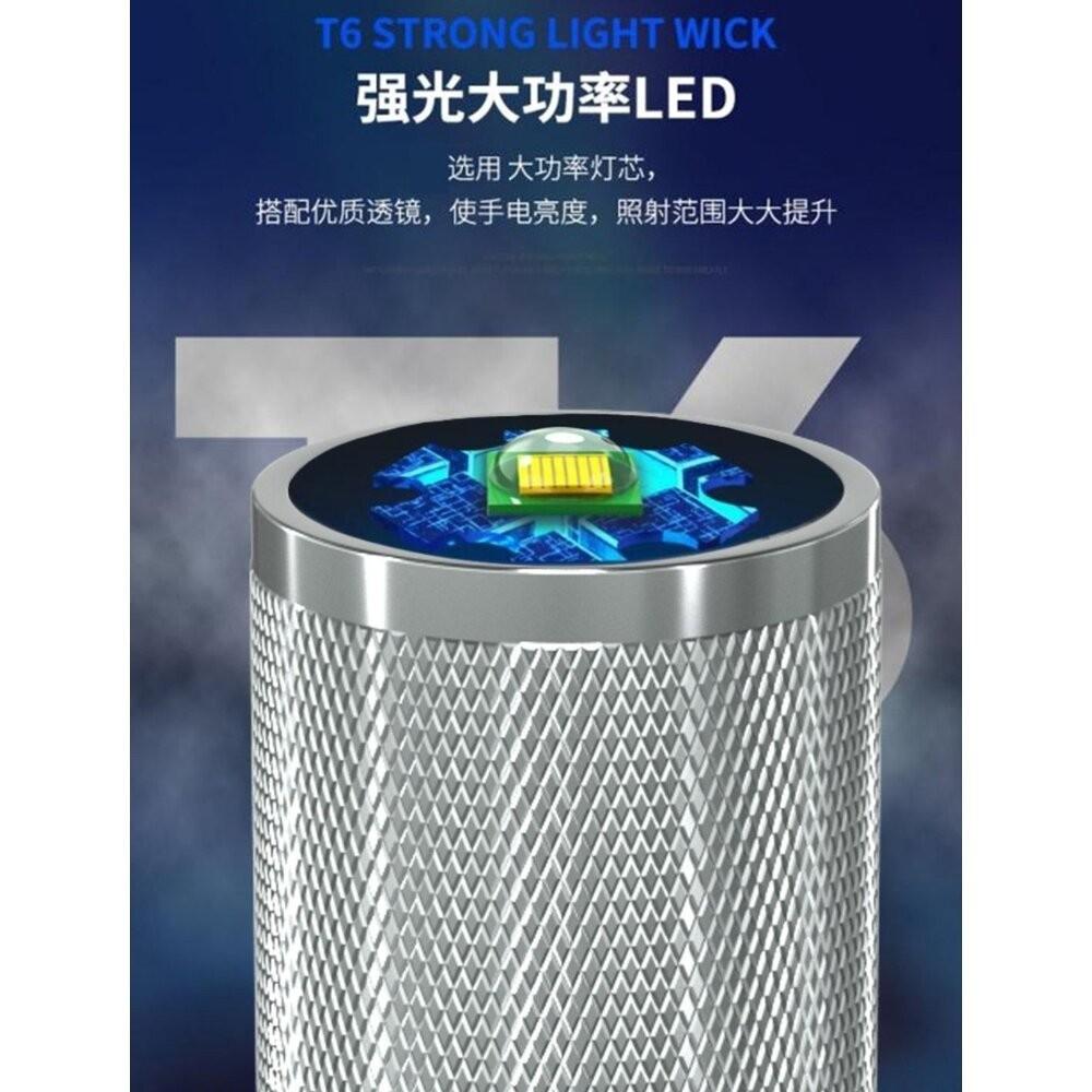 【七彩翡翠】 台灣現貨 04198 鋁合金 變焦 強光 手電筒 停電 照明 野外 戶外 露營 腳踏車燈-細節圖2