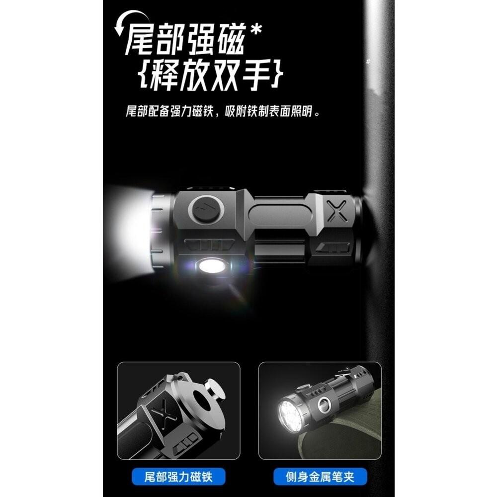【七彩翡翠】 台灣現貨 04186 隨身 攜帶 強光 手電筒 停電 照明 野外 戶外 露營 溯溪 登山-細節圖7