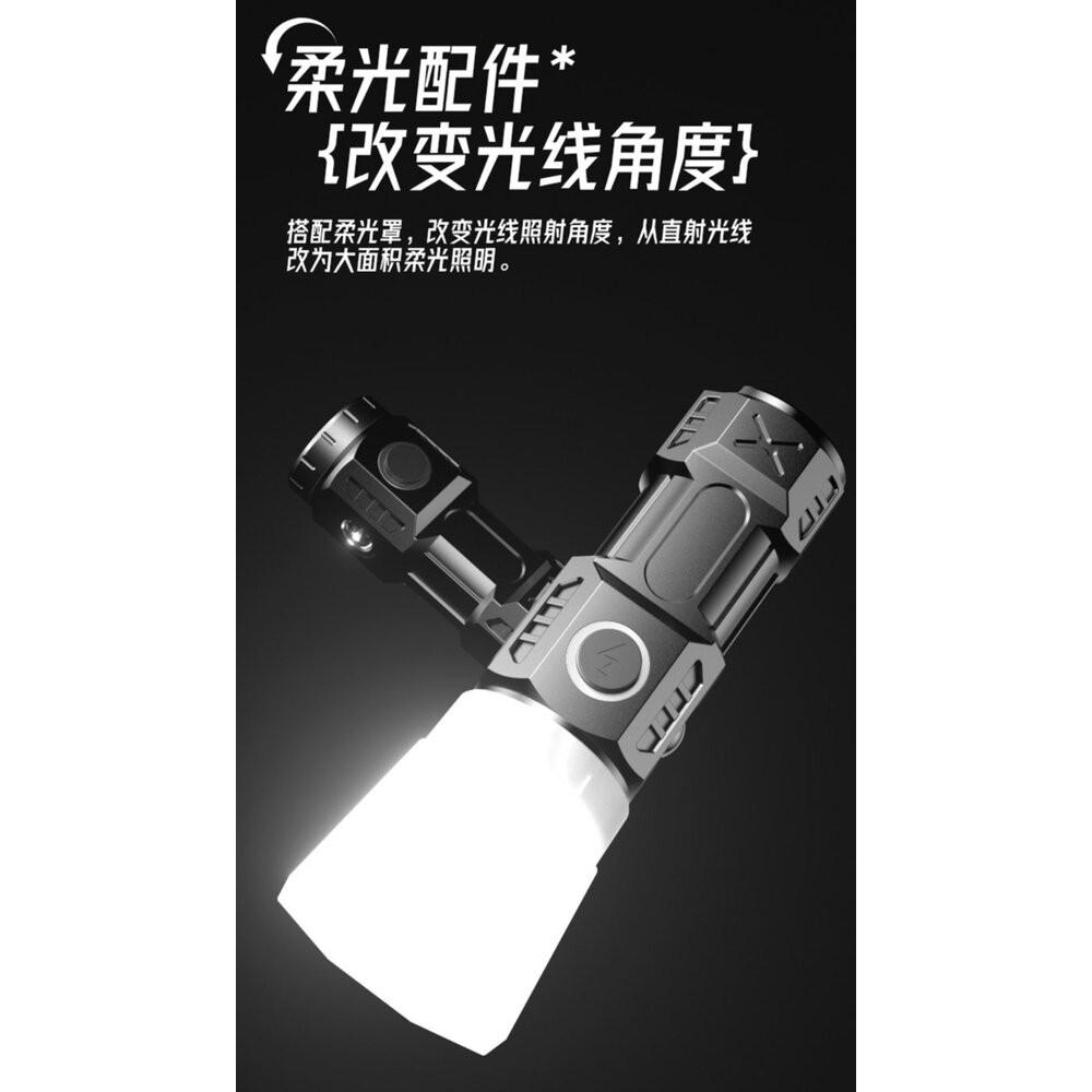 【七彩翡翠】 台灣現貨 04186 隨身 攜帶 強光 手電筒 停電 照明 野外 戶外 露營 溯溪 登山-細節圖8