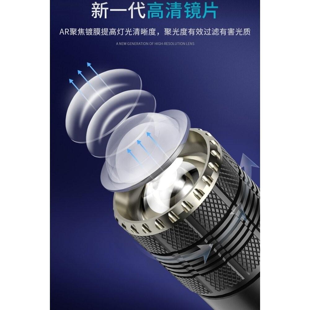 【七彩翡翠】 台灣現貨 04200 穿天炮 變焦 強光 手電筒 停電 照明 野外 戶外 露營 腳踏車燈-細節圖4