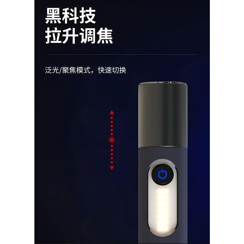 【七彩翡翠】 台灣現貨 04185 變焦 強光 手電筒 氛圍燈 停電 照明 野外 戶外 露營 腳踏車燈-細節圖4
